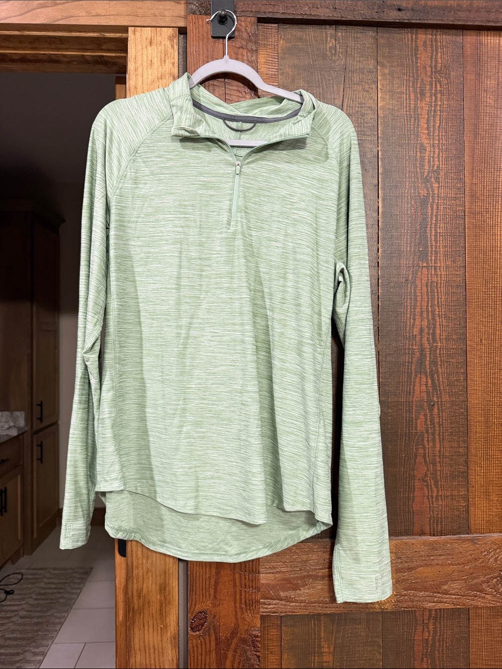 all in motion Light Green Heather Quarter-Zip Pullover